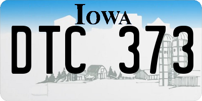 IA license plate DTC373
