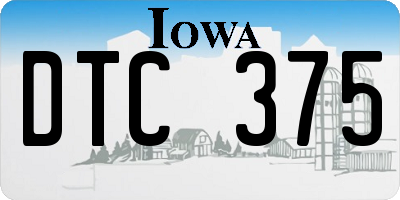 IA license plate DTC375