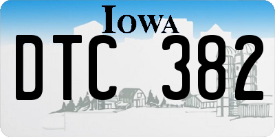 IA license plate DTC382