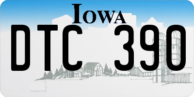 IA license plate DTC390