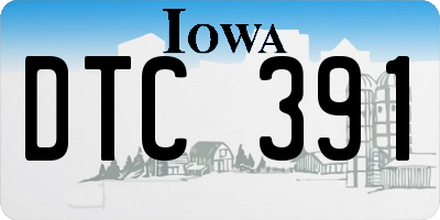 IA license plate DTC391