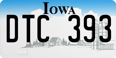 IA license plate DTC393