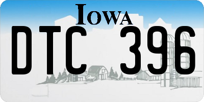 IA license plate DTC396