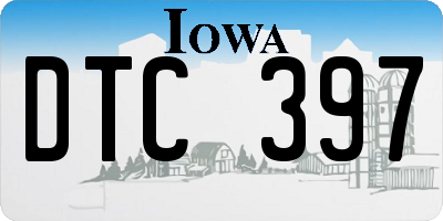 IA license plate DTC397