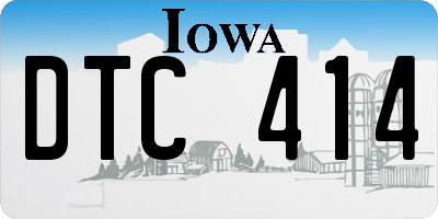 IA license plate DTC414