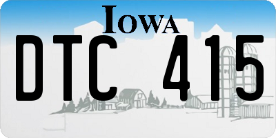 IA license plate DTC415
