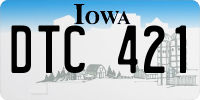 IA license plate DTC421