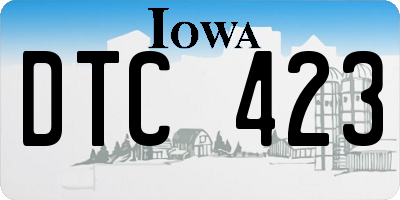 IA license plate DTC423
