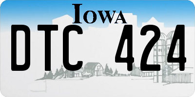 IA license plate DTC424