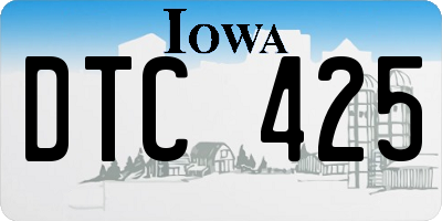 IA license plate DTC425