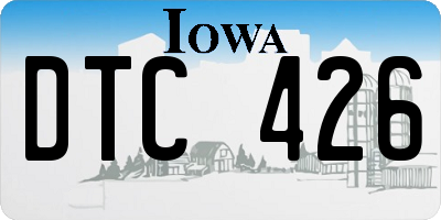 IA license plate DTC426
