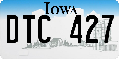 IA license plate DTC427