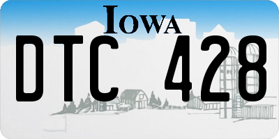 IA license plate DTC428
