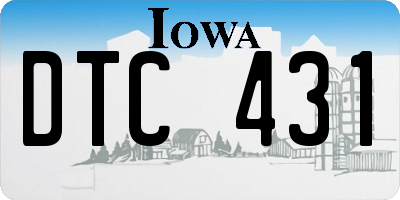 IA license plate DTC431
