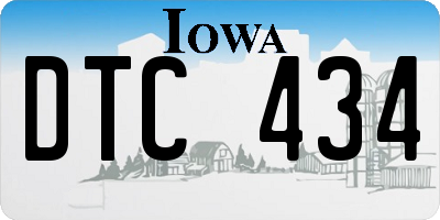 IA license plate DTC434