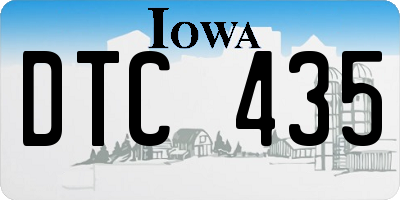 IA license plate DTC435