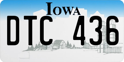 IA license plate DTC436