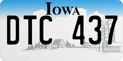 IA license plate DTC437