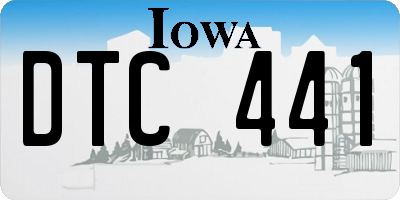 IA license plate DTC441