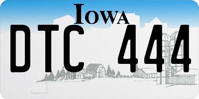 IA license plate DTC444