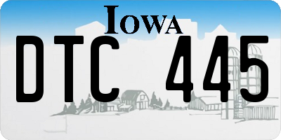 IA license plate DTC445