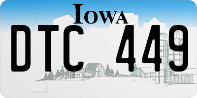 IA license plate DTC449