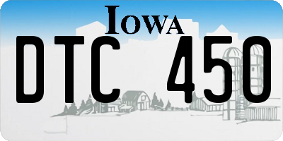 IA license plate DTC450