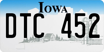 IA license plate DTC452
