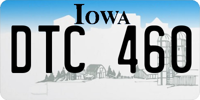 IA license plate DTC460