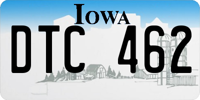 IA license plate DTC462
