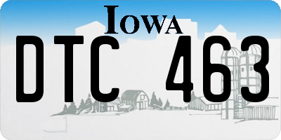 IA license plate DTC463