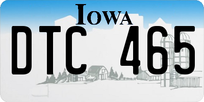 IA license plate DTC465