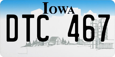 IA license plate DTC467