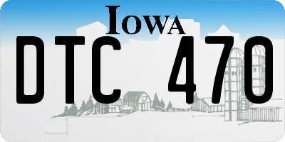 IA license plate DTC470