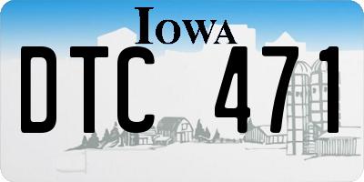 IA license plate DTC471