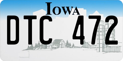 IA license plate DTC472
