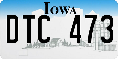 IA license plate DTC473