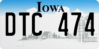 IA license plate DTC474