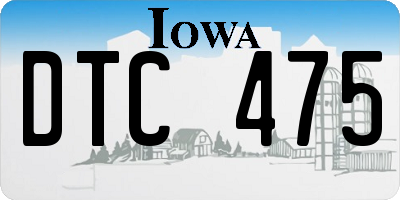 IA license plate DTC475