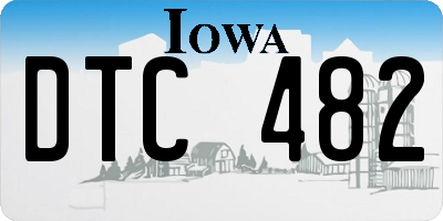 IA license plate DTC482