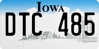IA license plate DTC485