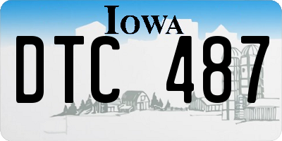 IA license plate DTC487