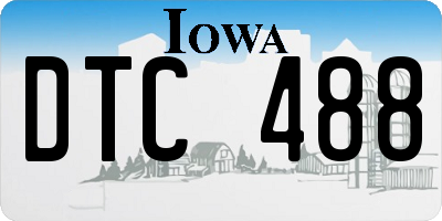 IA license plate DTC488