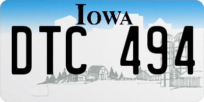 IA license plate DTC494