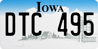 IA license plate DTC495