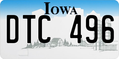 IA license plate DTC496