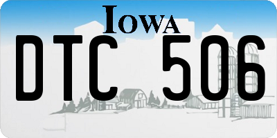 IA license plate DTC506