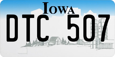 IA license plate DTC507