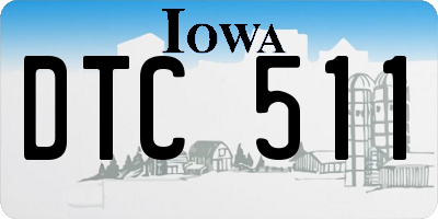 IA license plate DTC511