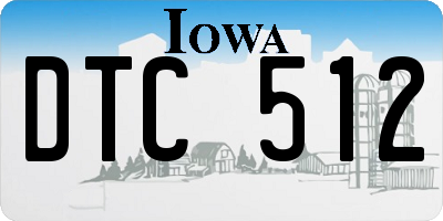 IA license plate DTC512